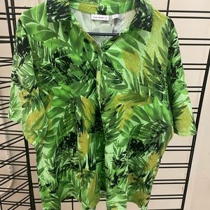 Susan Graver Tops 2. size 2x Blue & Green